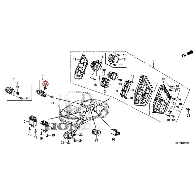 [NEW] JDM HONDA CR-Z ZF2 2014 Switches GENUINE OEM - Image 13