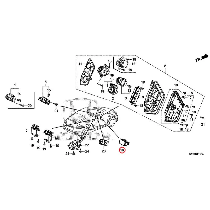 [NEW] JDM HONDA CR-Z ZF2 2014 Switches GENUINE OEM - Image 14