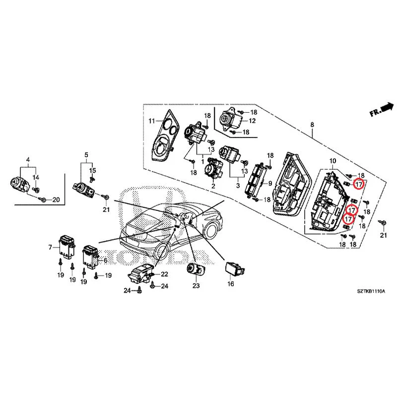 [NEW] JDM HONDA CR-Z ZF2 2014 Switches GENUINE OEM - Image 15