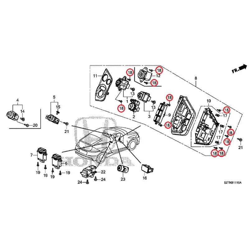 [NEW] JDM HONDA CR-Z ZF2 2014 Switches GENUINE OEM - Image 16