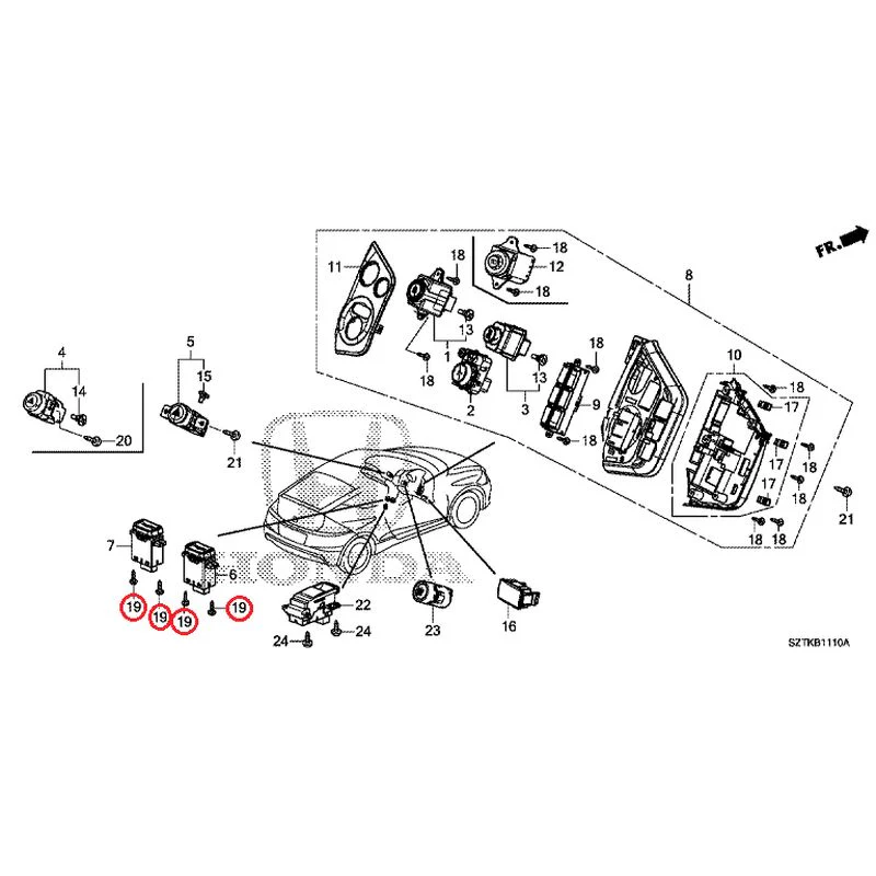 [NEW] JDM HONDA CR-Z ZF2 2014 Switches GENUINE OEM - Image 17