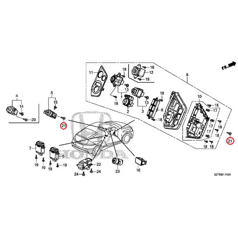 [NEW] JDM HONDA CR-Z ZF2 2014 Switches GENUINE OEM - Image 18