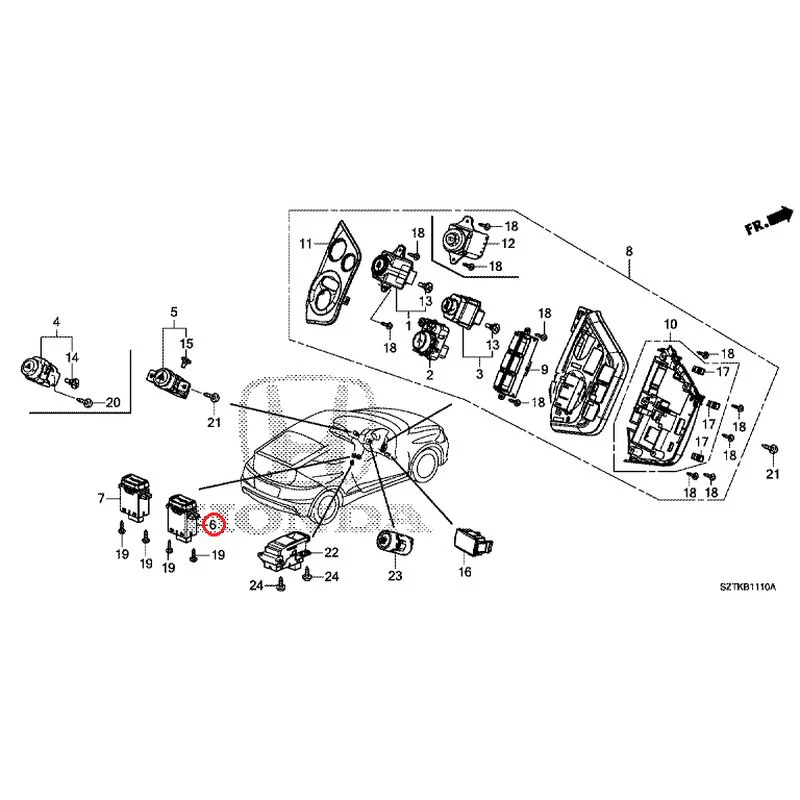 [NEW] JDM HONDA CR-Z ZF2 2014 Switches GENUINE OEM - Image 6
