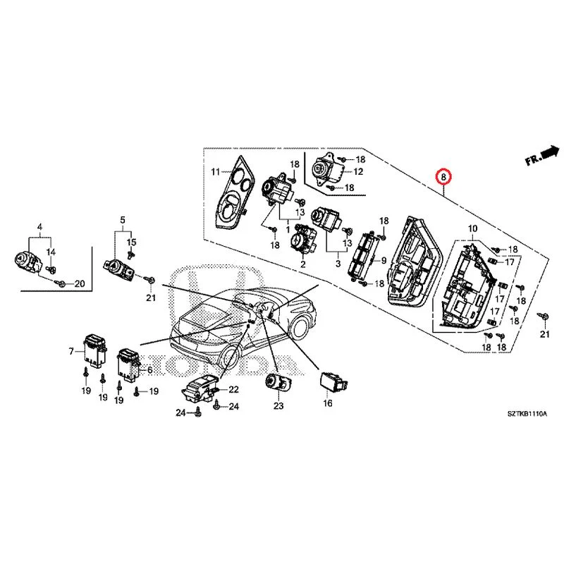 [NEW] JDM HONDA CR-Z ZF2 2014 Switches GENUINE OEM - Image 8