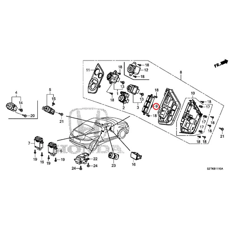[NEW] JDM HONDA CR-Z ZF2 2014 Switches GENUINE OEM - Image 9