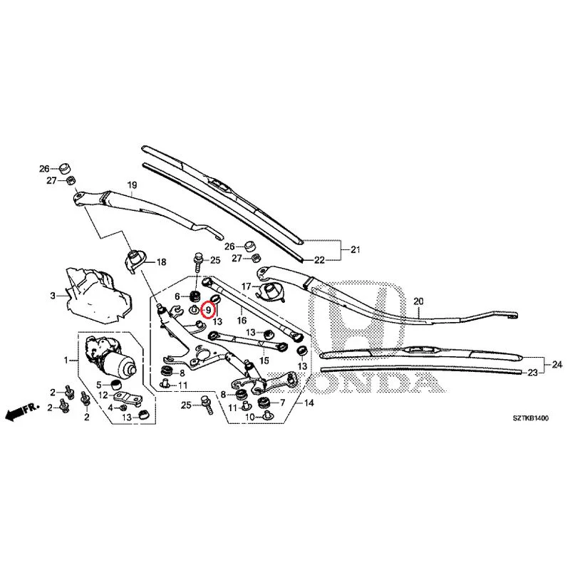 [NEW] JDM HONDA CR-Z ZF2 2014 Front Windshield Wiper GENUINE OEM - Image 10