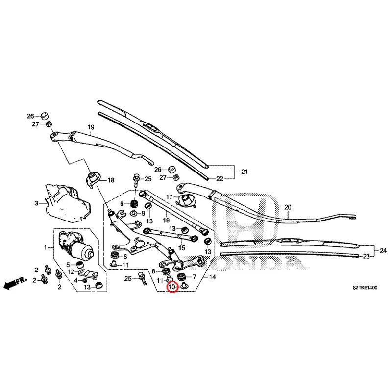 [NEW] JDM HONDA CR-Z ZF2 2014 Front Windshield Wiper GENUINE OEM - Image 11