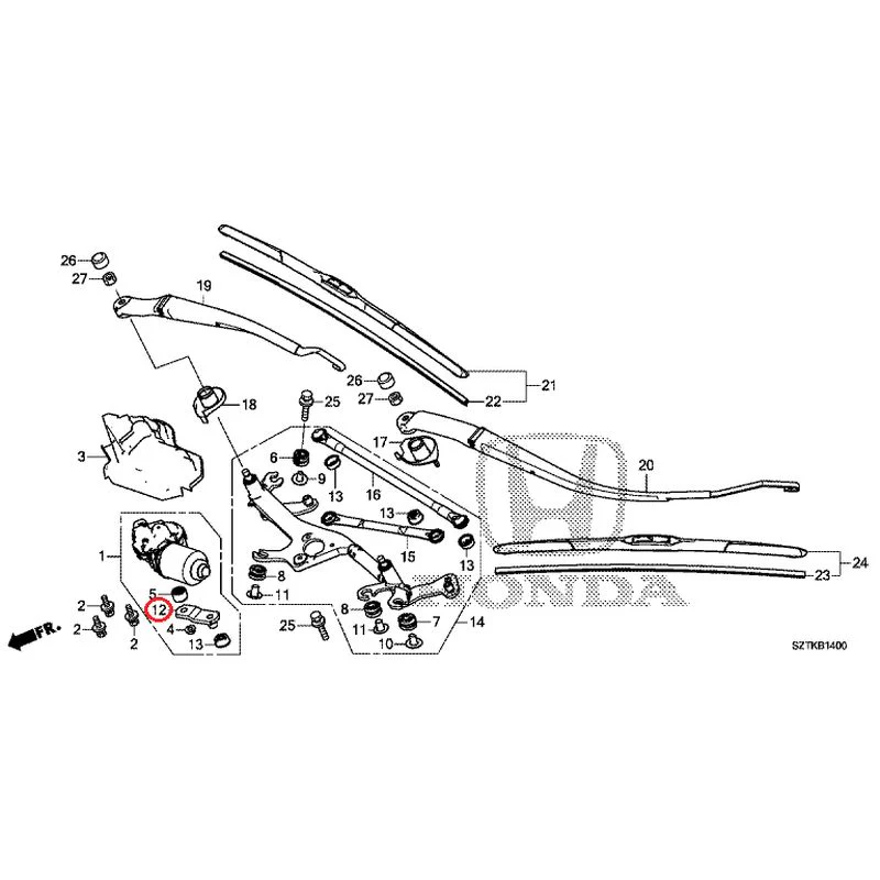 [NEW] JDM HONDA CR-Z ZF2 2014 Front Windshield Wiper GENUINE OEM - Image 13