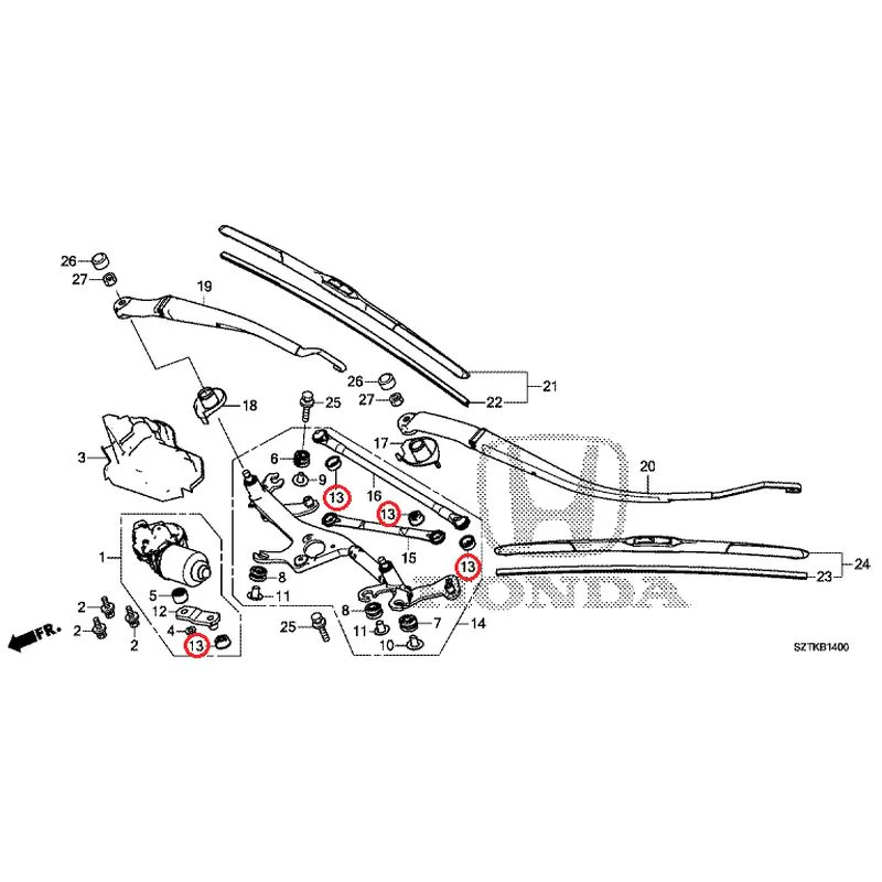 [NEW] JDM HONDA CR-Z ZF2 2014 Front Windshield Wiper GENUINE OEM - Image 14