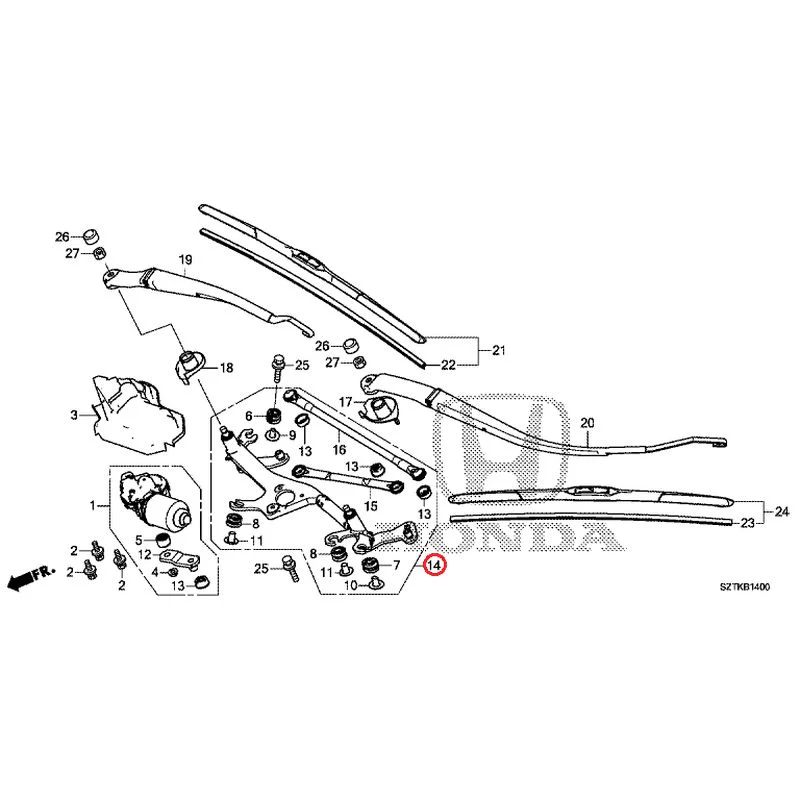 [NEW] JDM HONDA CR-Z ZF2 2014 Front Windshield Wiper GENUINE OEM - Image 15