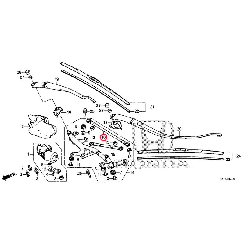 [NEW] JDM HONDA CR-Z ZF2 2014 Front Windshield Wiper GENUINE OEM - Image 17