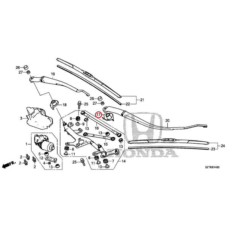 [NEW] JDM HONDA CR-Z ZF2 2014 Front Windshield Wiper GENUINE OEM - Image 18