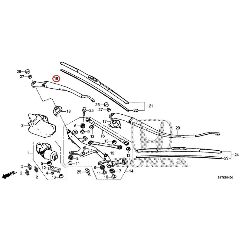 [NEW] JDM HONDA CR-Z ZF2 2014 Front Windshield Wiper GENUINE OEM - Image 20