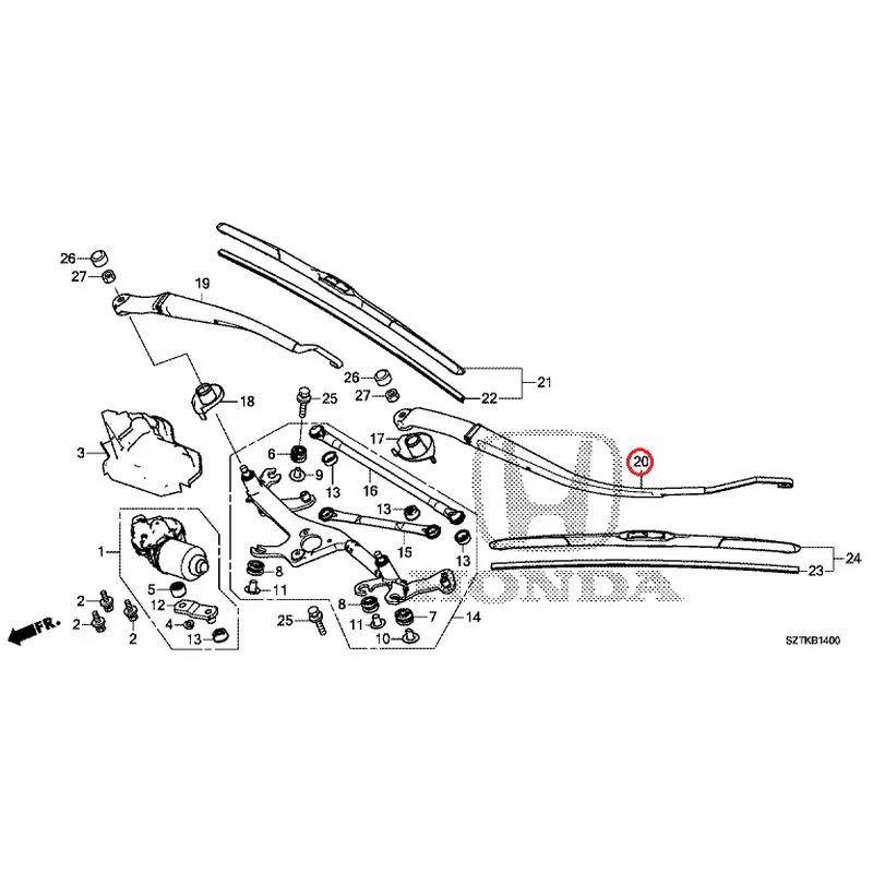 [NEW] JDM HONDA CR-Z ZF2 2014 Front Windshield Wiper GENUINE OEM - Image 21