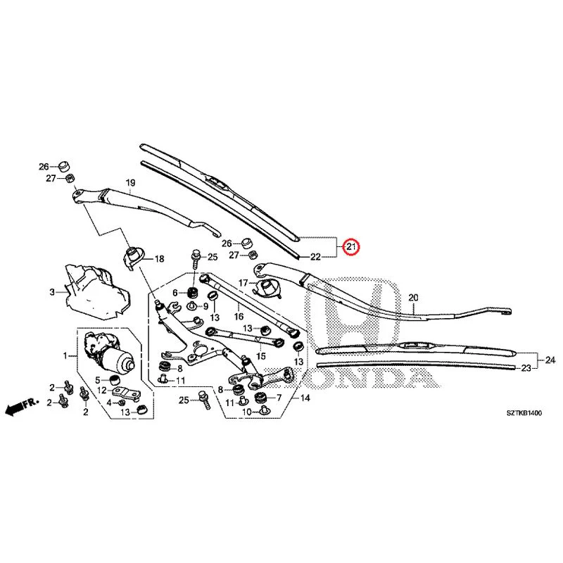 [NEW] JDM HONDA CR-Z ZF2 2014 Front Windshield Wiper GENUINE OEM - Image 22