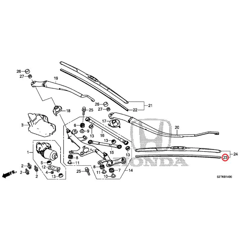 [NEW] JDM HONDA CR-Z ZF2 2014 Front Windshield Wiper GENUINE OEM - Image 25