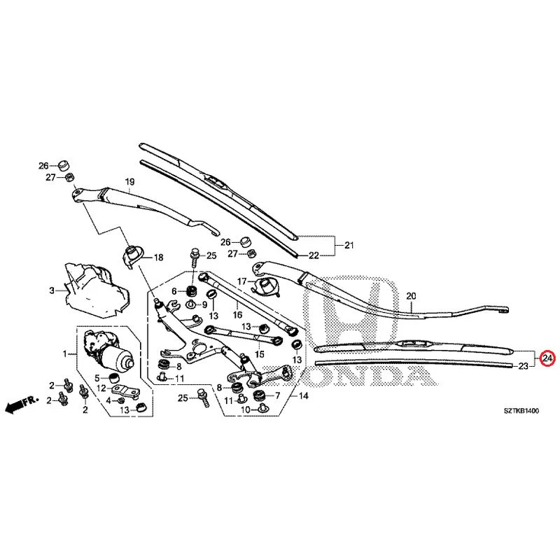 [NEW] JDM HONDA CR-Z ZF2 2014 Front Windshield Wiper GENUINE OEM - Image 26