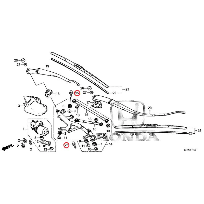 [NEW] JDM HONDA CR-Z ZF2 2014 Front Windshield Wiper GENUINE OEM - Image 27