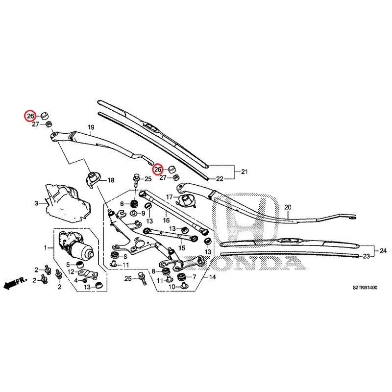 [NEW] JDM HONDA CR-Z ZF2 2014 Front Windshield Wiper GENUINE OEM - Image 28
