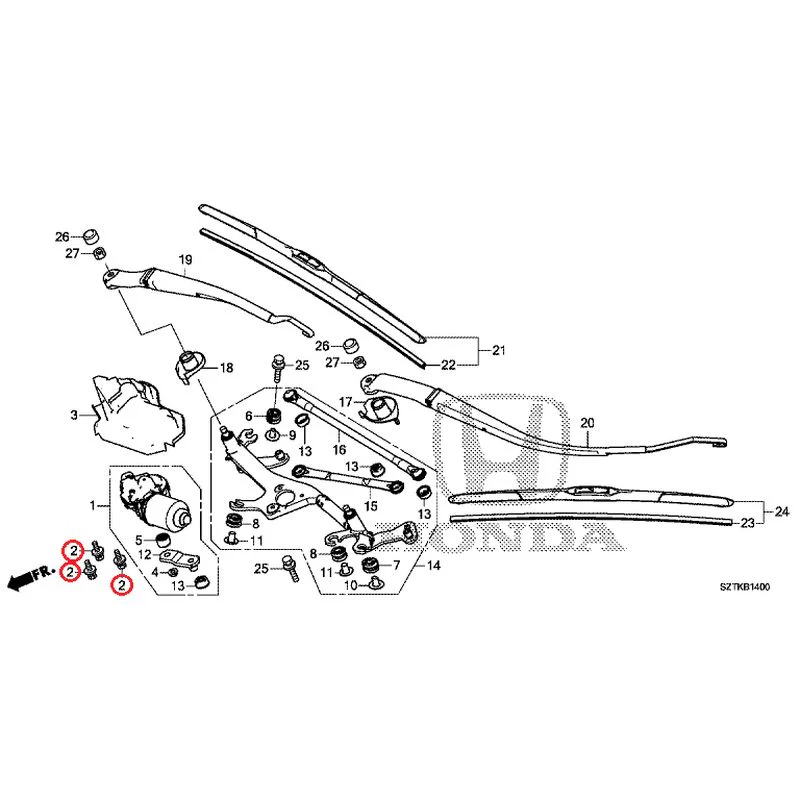[NEW] JDM HONDA CR-Z ZF2 2014 Front Windshield Wiper GENUINE OEM - Image 3