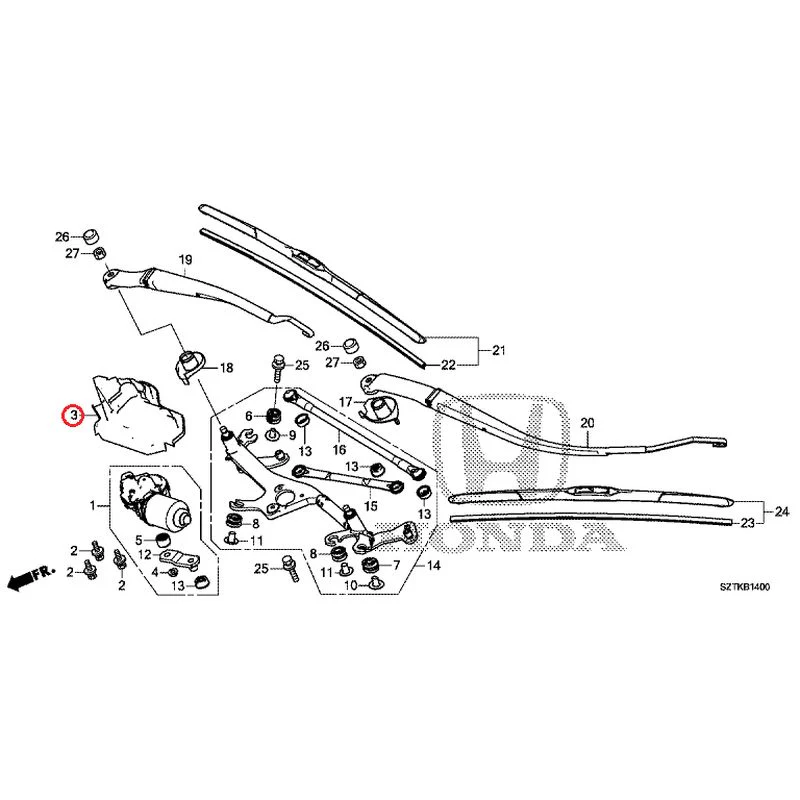 [NEW] JDM HONDA CR-Z ZF2 2014 Front Windshield Wiper GENUINE OEM - Image 4