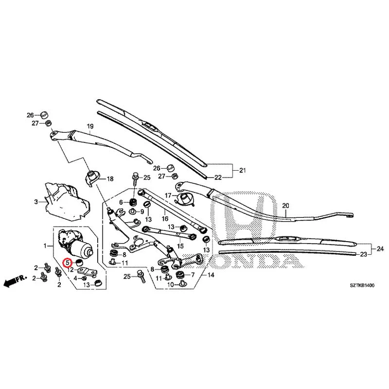 [NEW] JDM HONDA CR-Z ZF2 2014 Front Windshield Wiper GENUINE OEM - Image 6