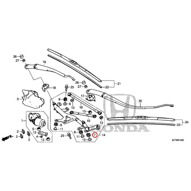 [NEW] JDM HONDA CR-Z ZF2 2014 Front Windshield Wiper GENUINE OEM - Image 8