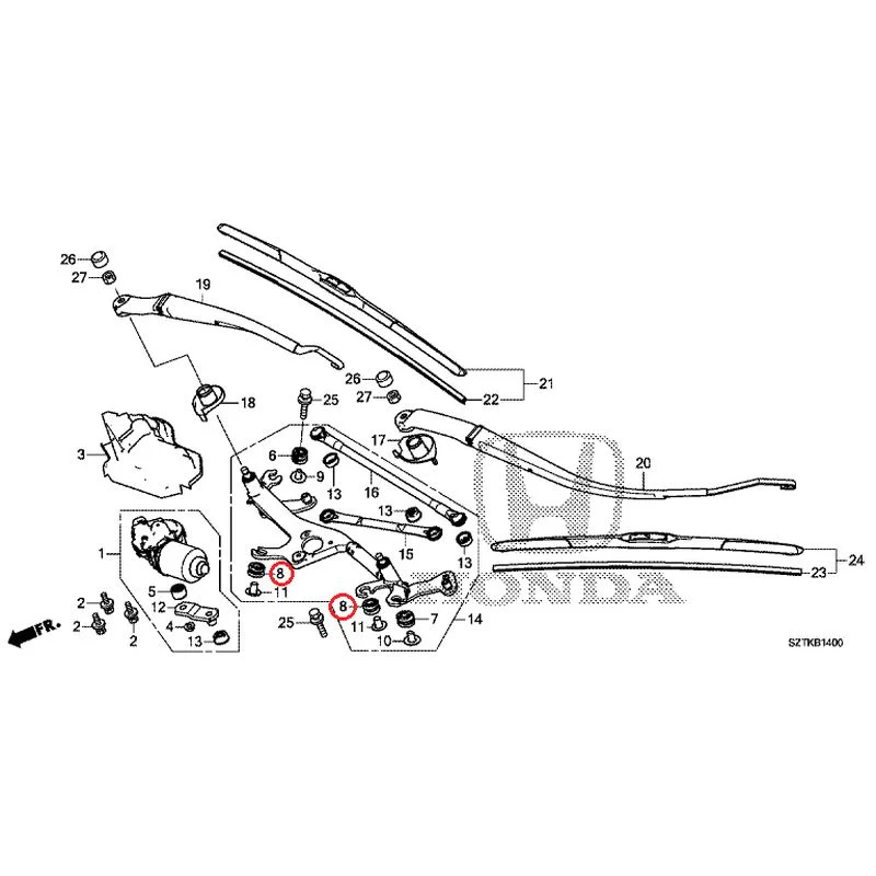 [NEW] JDM HONDA CR-Z ZF2 2014 Front Windshield Wiper GENUINE OEM - Image 9