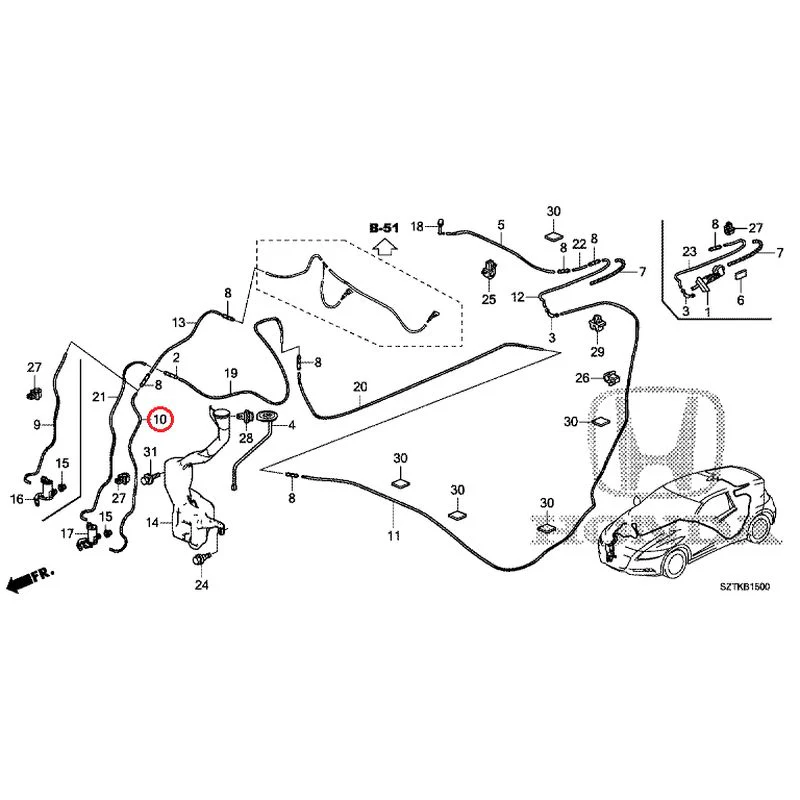 [NEW] JDM HONDA CR-Z ZF2 2014 Windshield Washer GENUINE OEM - Image 10