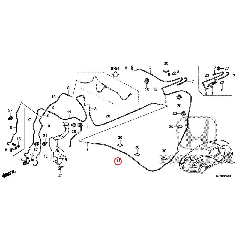 [NEW] JDM HONDA CR-Z ZF2 2014 Windshield Washer GENUINE OEM - Image 11