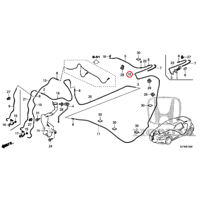 [NEW] JDM HONDA CR-Z ZF2 2014 Windshield Washer GENUINE OEM - Image 12