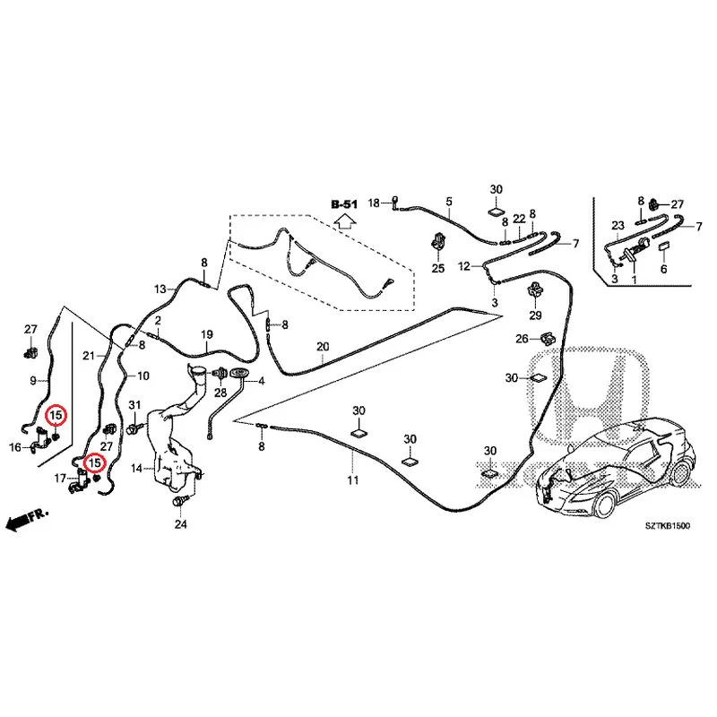 [NEW] JDM HONDA CR-Z ZF2 2014 Windshield Washer GENUINE OEM - Image 15