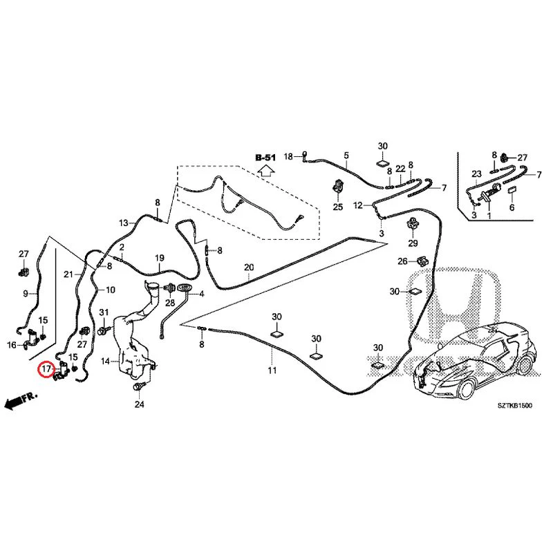 [NEW] JDM HONDA CR-Z ZF2 2014 Windshield Washer GENUINE OEM - Image 16