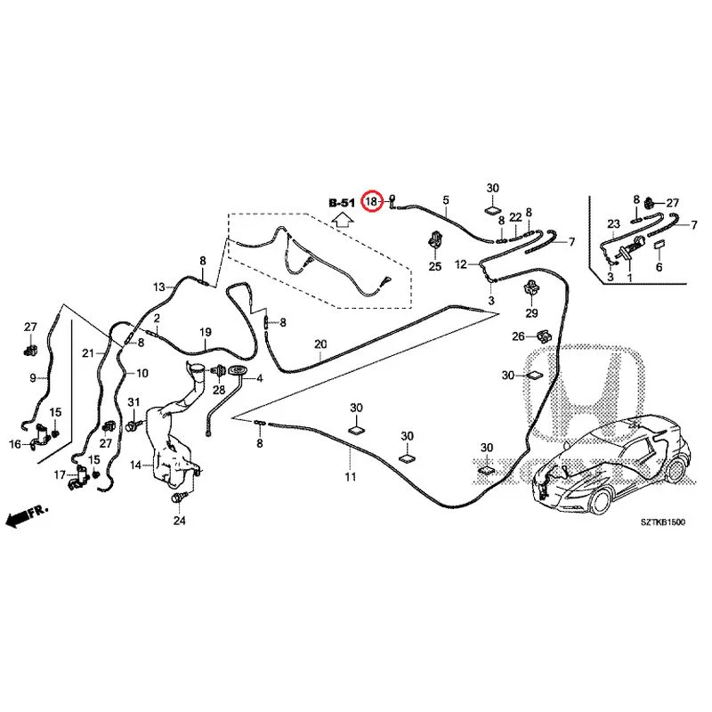 [NEW] JDM HONDA CR-Z ZF2 2014 Windshield Washer GENUINE OEM - Image 23