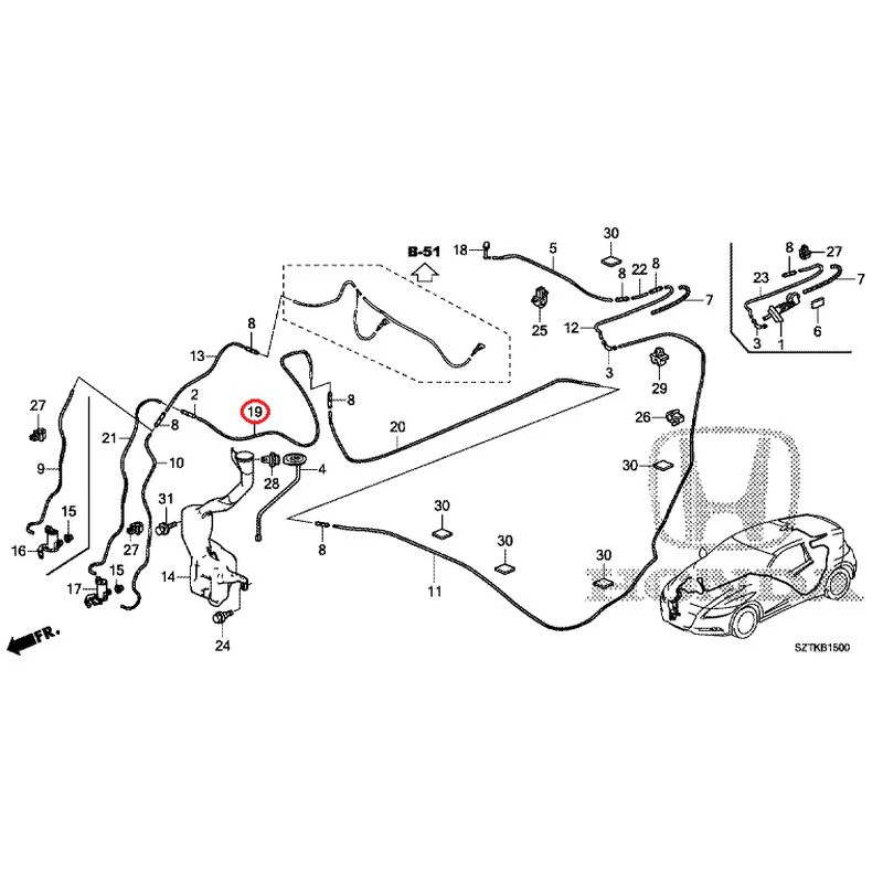 [NEW] JDM HONDA CR-Z ZF2 2014 Windshield Washer GENUINE OEM - Image 24