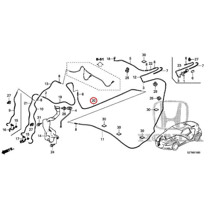 [NEW] JDM HONDA CR-Z ZF2 2014 Windshield Washer GENUINE OEM - Image 25