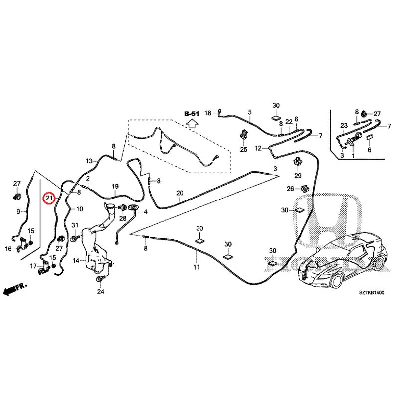 [NEW] JDM HONDA CR-Z ZF2 2014 Windshield Washer GENUINE OEM - Image 26