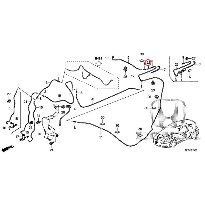 [NEW] JDM HONDA CR-Z ZF2 2014 Windshield Washer GENUINE OEM - Image 27