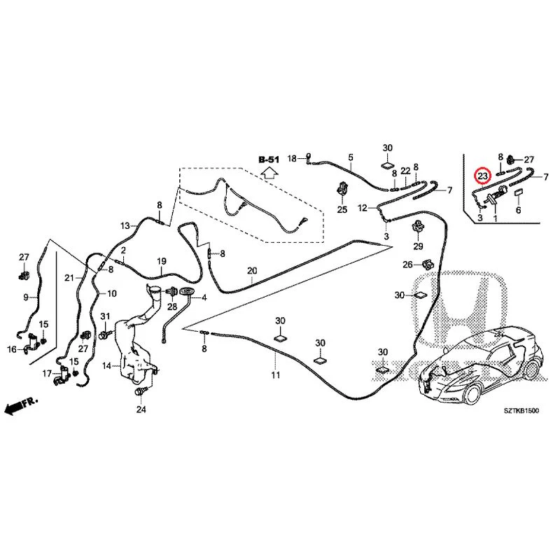 [NEW] JDM HONDA CR-Z ZF2 2014 Windshield Washer GENUINE OEM - Image 28