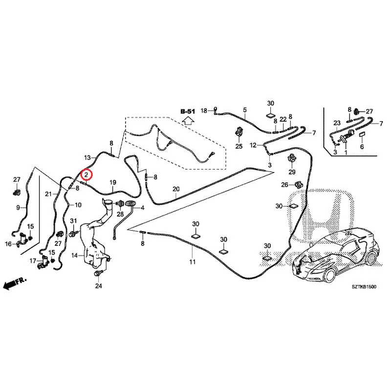 [NEW] JDM HONDA CR-Z ZF2 2014 Windshield Washer GENUINE OEM - Image 3