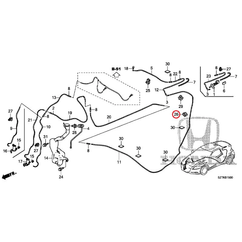 [NEW] JDM HONDA CR-Z ZF2 2014 Windshield Washer GENUINE OEM - Image 31