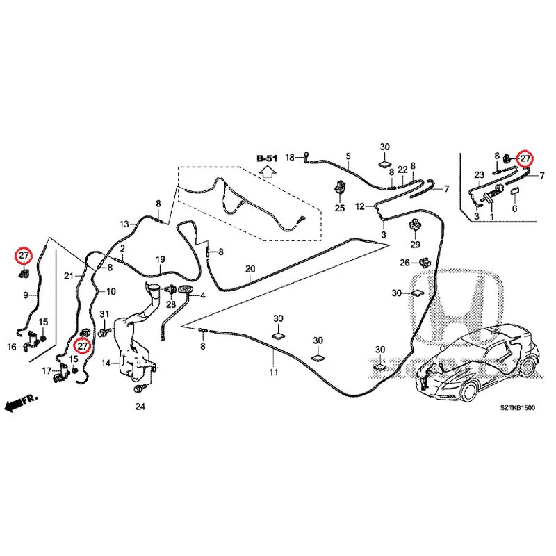 [NEW] JDM HONDA CR-Z ZF2 2014 Windshield Washer GENUINE OEM - Image 32