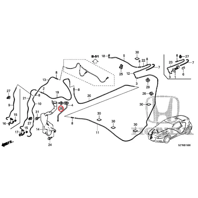[NEW] JDM HONDA CR-Z ZF2 2014 Windshield Washer GENUINE OEM - Image 33