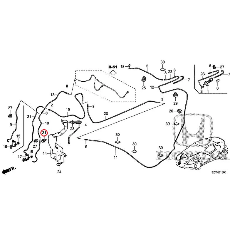 [NEW] JDM HONDA CR-Z ZF2 2014 Windshield Washer GENUINE OEM - Image 36