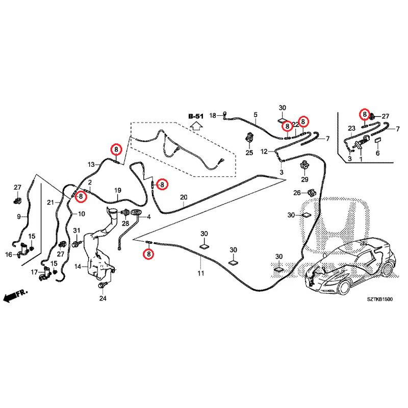 [NEW] JDM HONDA CR-Z ZF2 2014 Windshield Washer GENUINE OEM - Image 9