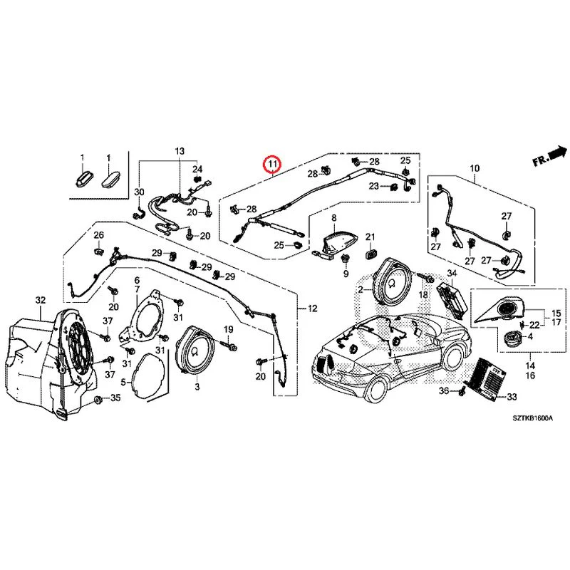 [NEW] JDM HONDA CR-Z ZF2 2014 Antenna/Speakers GENUINE OEM - Image 19