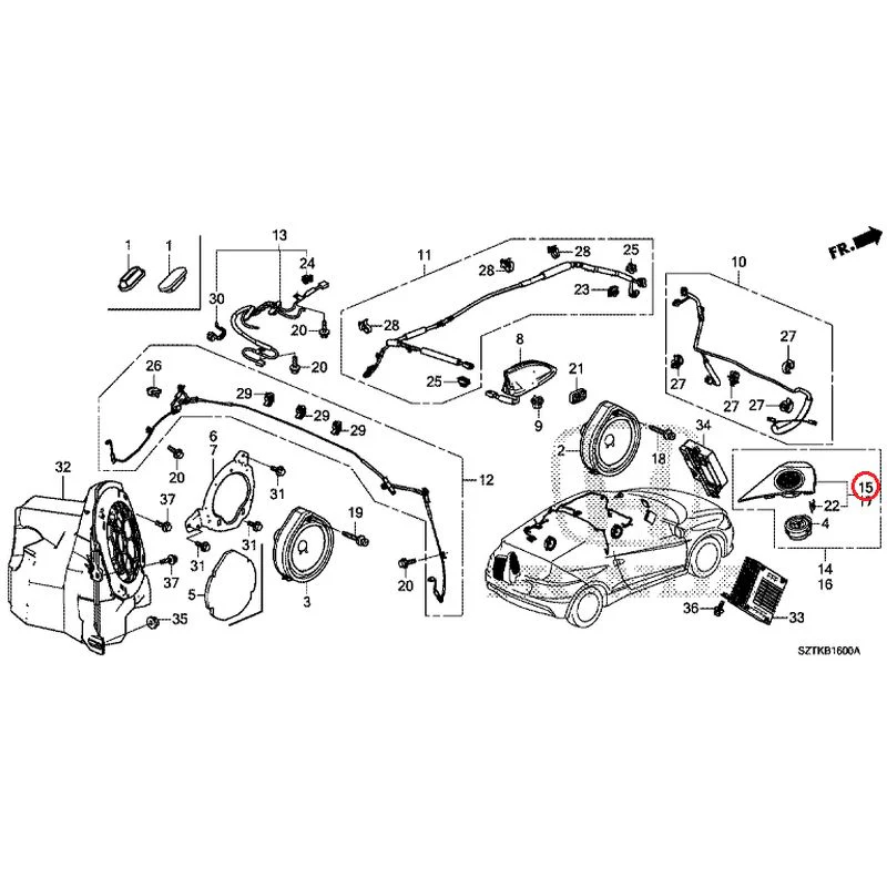 [NEW] JDM HONDA CR-Z ZF2 2014 Antenna/Speakers GENUINE OEM - Image 25
