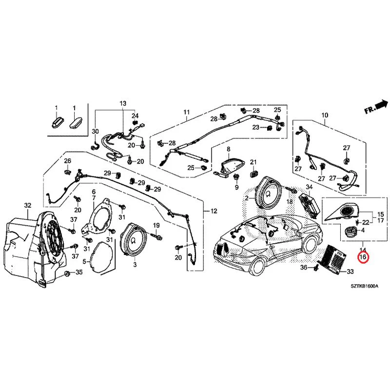 [NEW] JDM HONDA CR-Z ZF2 2014 Antenna/Speakers GENUINE OEM - Image 26