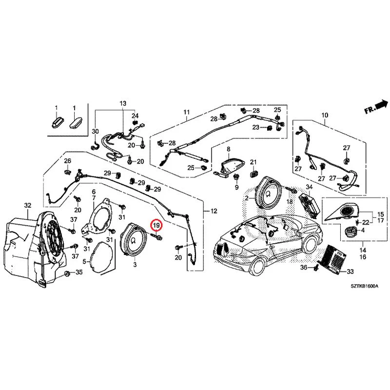 [NEW] JDM HONDA CR-Z ZF2 2014 Antenna/Speakers GENUINE OEM - Image 29