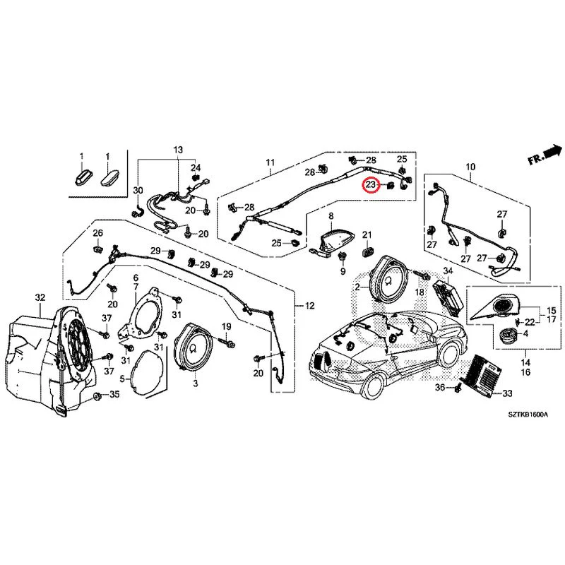 [NEW] JDM HONDA CR-Z ZF2 2014 Antenna/Speakers GENUINE OEM - Image 33